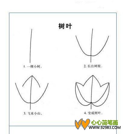 叶子简笔画