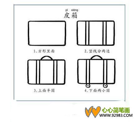 皮箱简笔画