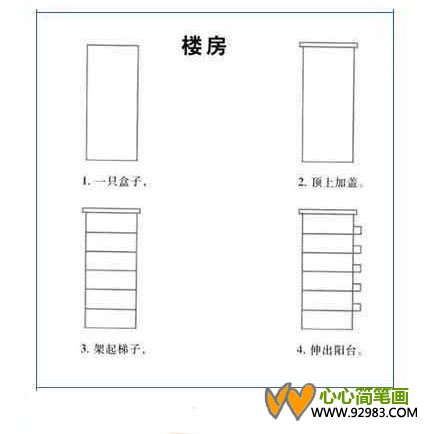 楼房简笔画