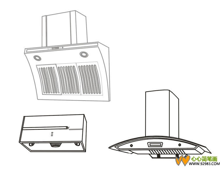 抽油烟机简笔画
