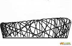 北京鸟巢国家体育场简笔画图片