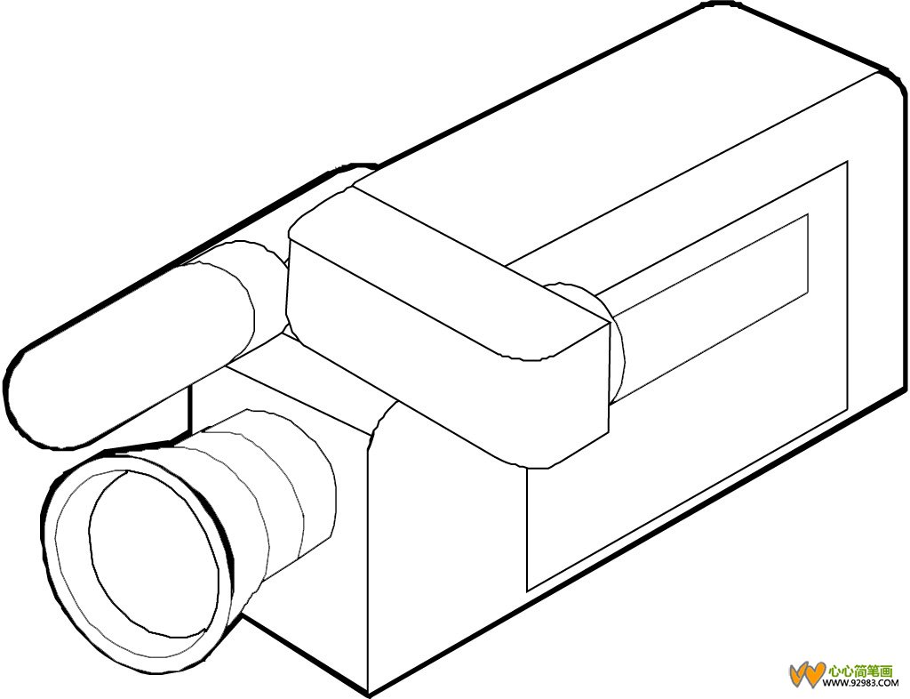 DV摄像机简笔画