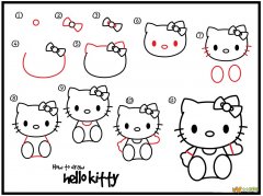 如何画 Hello Kitty