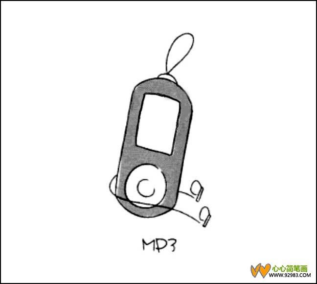 MP3播放器简笔画