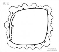 方形枕头简笔画