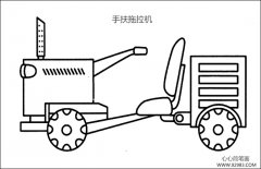 手扶拖拉机简笔画