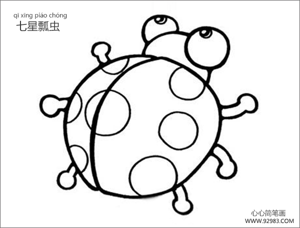 七星瓢虫简笔画