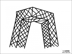 中央电视台总部大楼简笔画