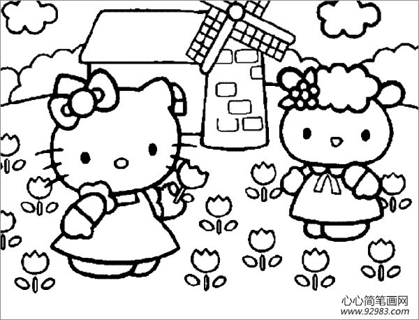 Hello Kitty简笔画