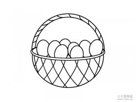 一篮鸡蛋简笔画