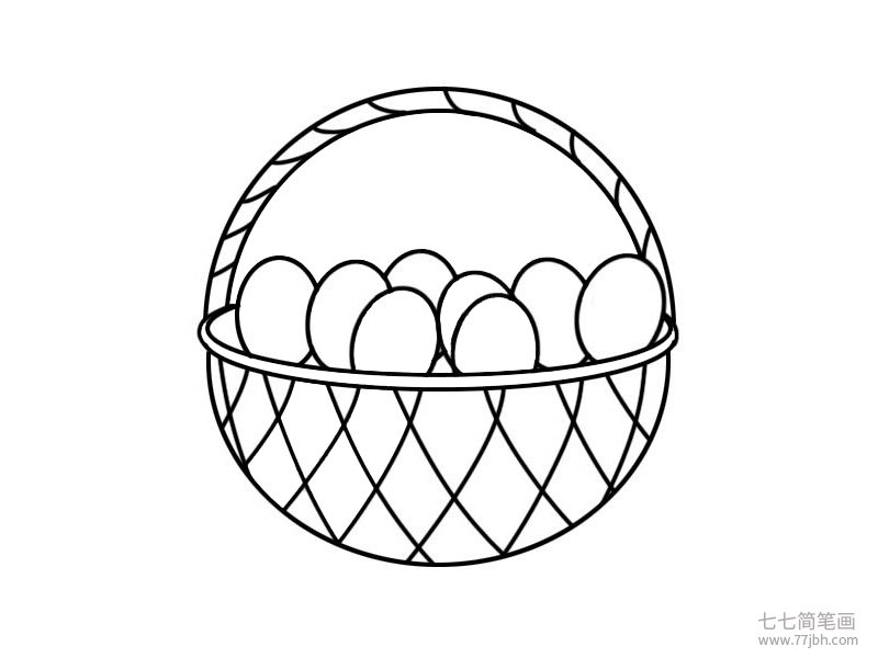 鸡蛋简笔画